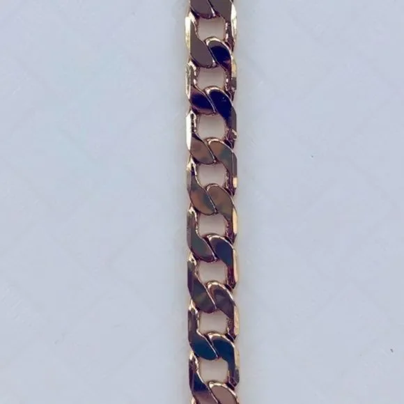 Heavy 26” 18k Gold Filled Diamond Cut Curb Chain Necklace NWT - Picture 3 of 9